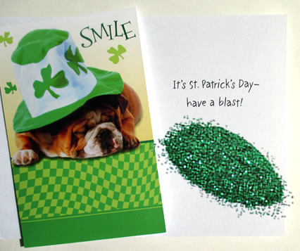 St. Patrick's Day Glitter Bomb Card
