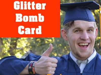 Graduation Glitter Bomb Card
