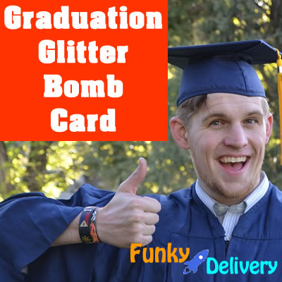 Graduation Glitter Bomb Card
