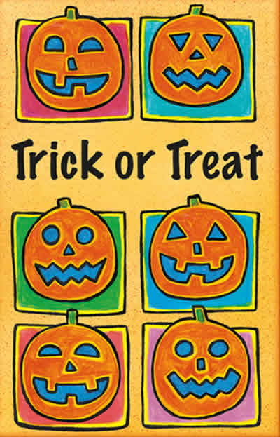 Trick or Treat jack o Lantern Halloween Card
