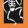 Dancing Skeleton with Pumpkin Card