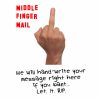 Middle FInger in the Mail with Message and Glitter
