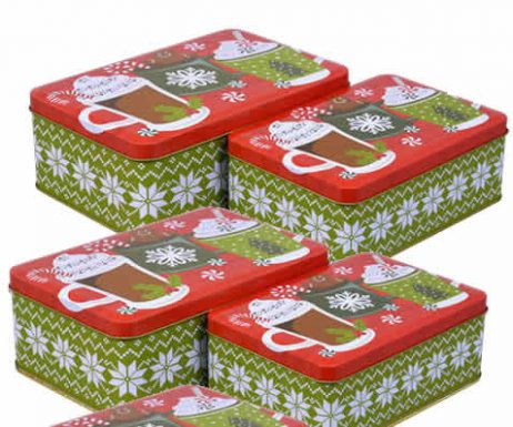 Holiday Tin Cocoa Mugs with Candy - Funky Delivery