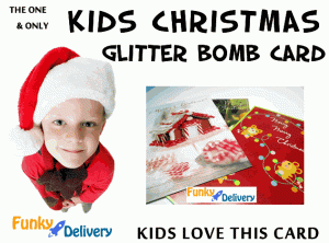 Kids Christmas Glitter Card