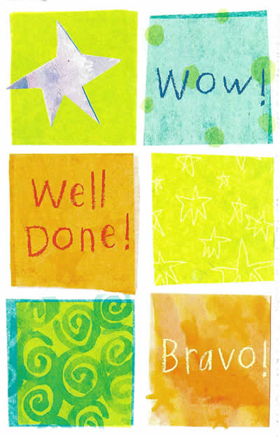 Wow Well Done Bravo Congratulations Card