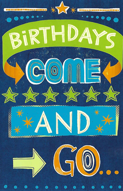 Birthdays Coma and Go Card for a Great Guy - Glitter Bomb Cards for Men