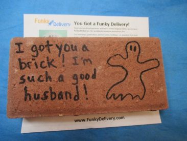 Hallowen Brick Sent in the Mail - Husband