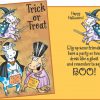 Trick or Treat Vampire Cows Halloween Card