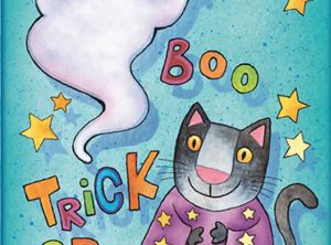 Halloween Wishes Greeting Card - Boo - Trick or Treat with Glitter Bomb Option