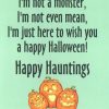 Happy Hauntings Vampire Halloween Card - Inside