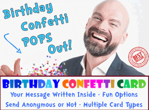 Birthday Confetti Card - Exploding Confetti Card