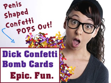 Dick Confetti Bomb Card