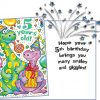 Fun Dinosaur Birthday for 5 Year Old - Confetti Card