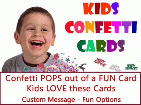 Kids Confetti Card - Fun Custom Card for Kids