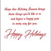 Holiday Message for a Dear Son - Custom Holiday Card