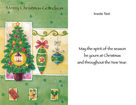 Merry Christmas Grandsom Spirit of Christmas Card