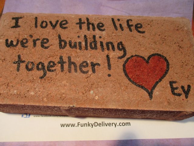 Love the life we're building brick - - Funky Delivery