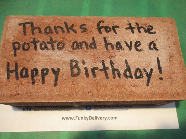 Thank You Brick - Funky Delivery Brick