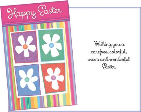 Happy Easter with Flowers Card - Fun, Personalized Easter Card
