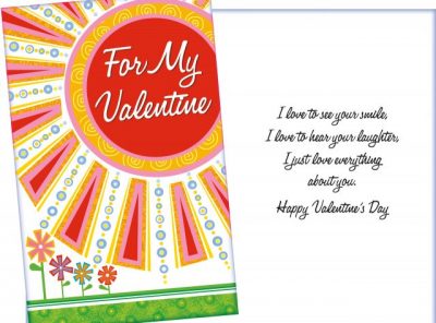 Love to see you smile, love to hear your laughter, love everything about you - Valentine's Day card
