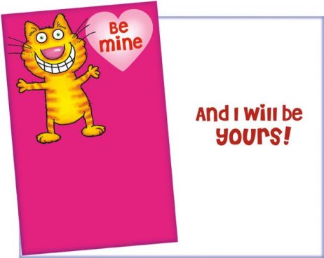 Smiling Cat Valentine Card