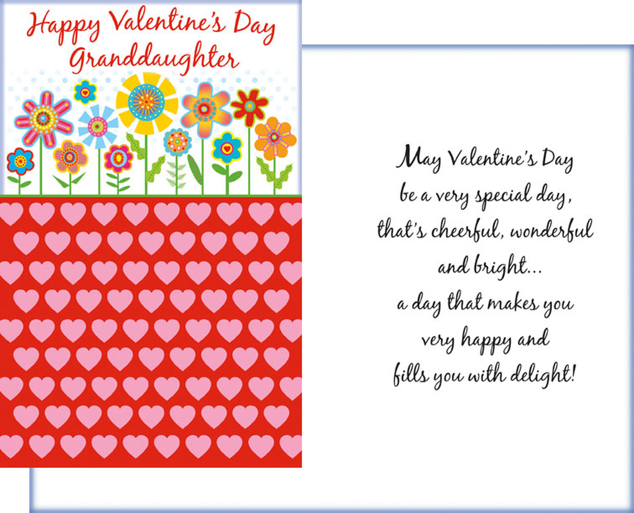 Happy Valentine s Day Granddaughter Card That s Cheerful Wonderful And