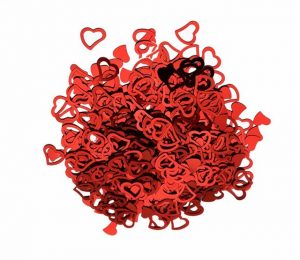 Red Heart Confetti for Cards