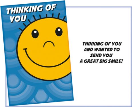 Thinking of You - Big Smile Card - Fun Emoji Style Card