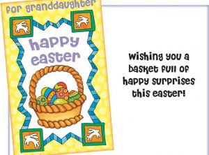 Easter Card for Granddaughter - Basket Full of Happiness