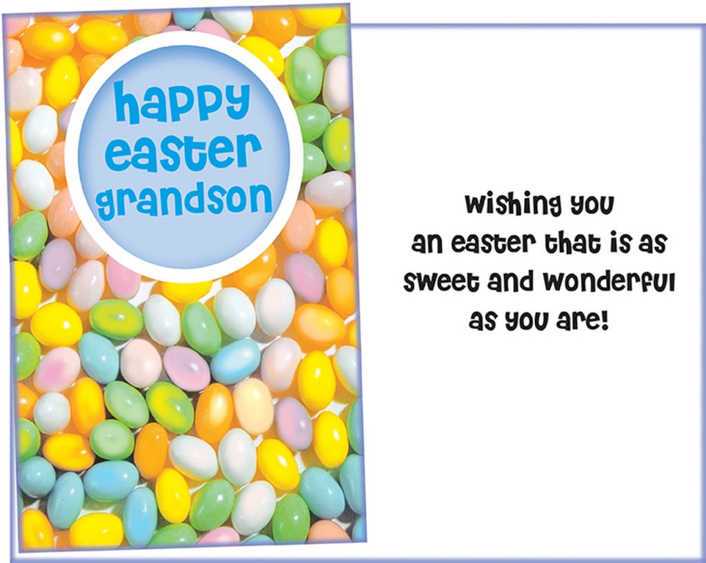 Happy Easter Grandson Sweet and Wonderful Easter Card