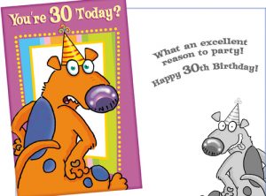30th Birthday Card - Fun Card for 30th Birthday