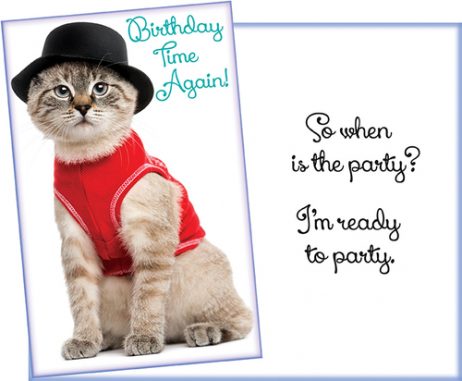 Party Cat Birthday Card